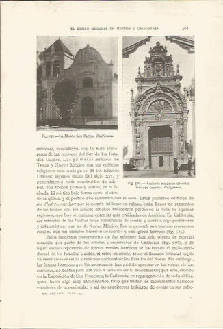 LAMINA 26928: Mision de San Carlos en California