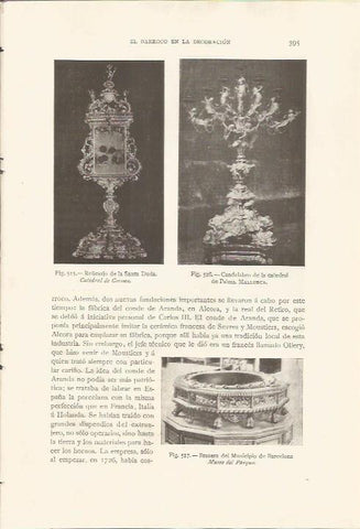 LAMINA 26925: Relicario de la Santa Duda en Girona y Candelabro de la Catedral de Mallorca