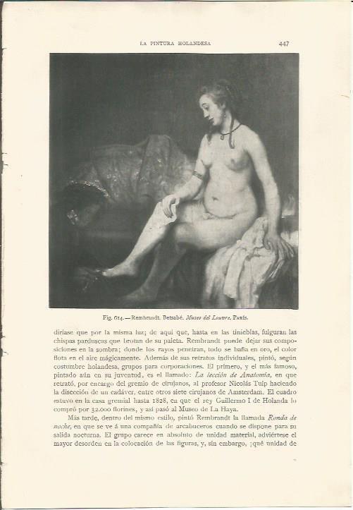 LAMINA 26951: Betsabe, por Rembrandt