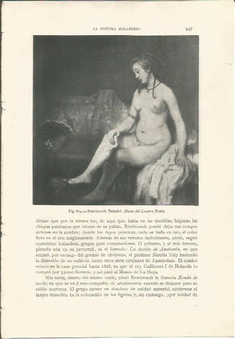 LAMINA 26951: Betsabe, por Rembrandt