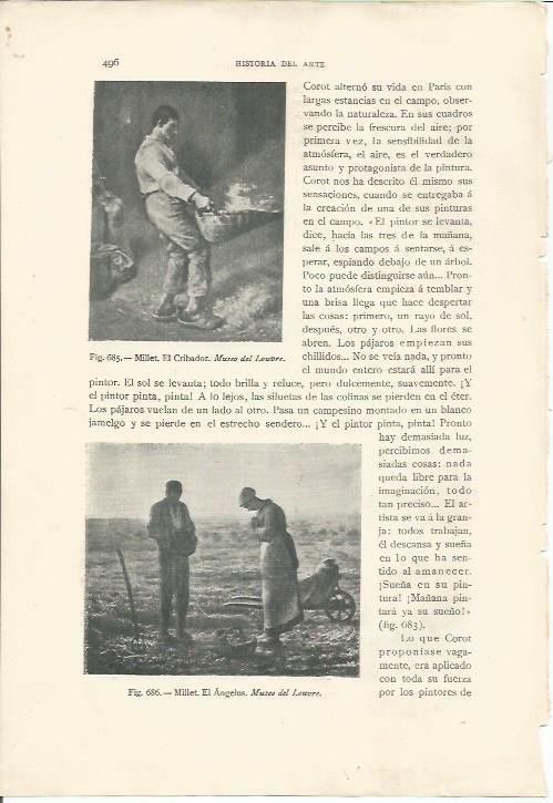 LAMINA 26976: El Cribador y El Angelus, por Millet