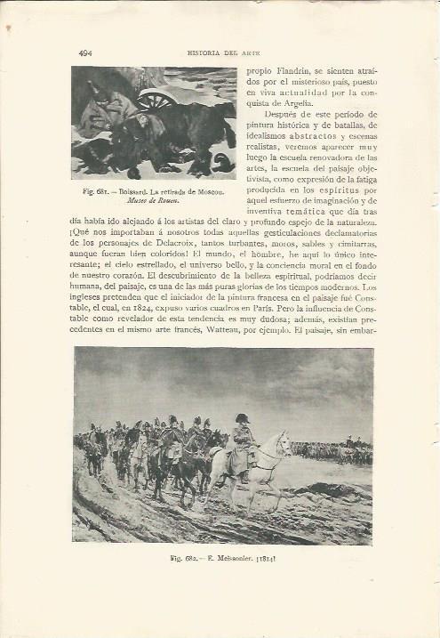 LAMINA 26975: La retirada de Moscu, por Boissard y 1814, por E. Meissonier