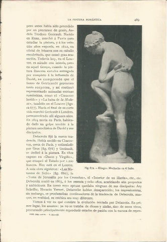 LAMINA 26973: Muchacha en el baño, por Klinger