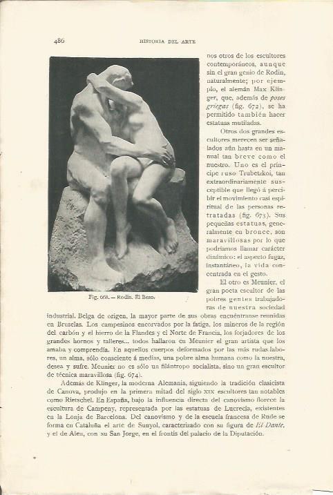 LAMINA 26971: El beso, por Rodin