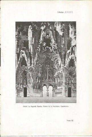 LAMINA 26968: Detalle de la Sagrada Familia de Gaudi, Barcelona