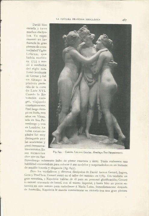 LAMINA 26961: Las Tres Gracias, por Canova