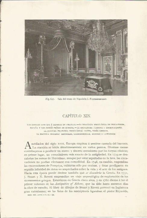 LAMINA 26957: Salon del trono de Napoleon I en Fontaindebleu