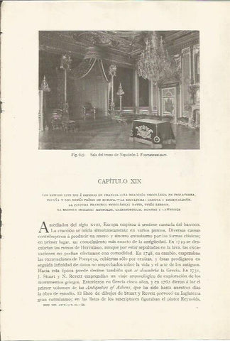 LAMINA 26957: Salon del trono de Napoleon I en Fontaindebleu
