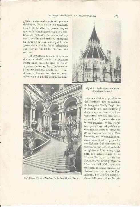LAMINA 26967: Escalera de la Opera de Paris y Parlamento de Ottawa