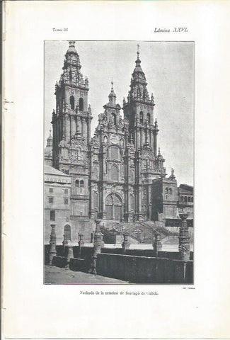LAMINA 26919: Fachada de la Catedral de Santiago de Compostela