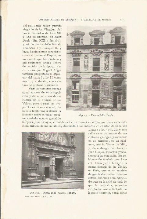 LAMINA 26882: Palacio Sully de Paris e iglesia de la Dalbade en Tolosa