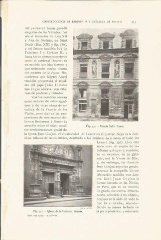 LAMINA 26882: Palacio Sully de Paris e iglesia de la Dalbade en Tolosa