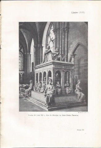 LAMINA 26881: Tumba de Luis XII y Ana de Bretaña en Saint Denis, Francia
