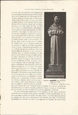 LAMINA 26868: Escultura de San Francisco en la catedral de Toledo
