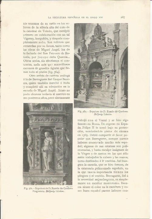 LAMINA 26865: Sepulcro de Ramon de Cardona en Lleida