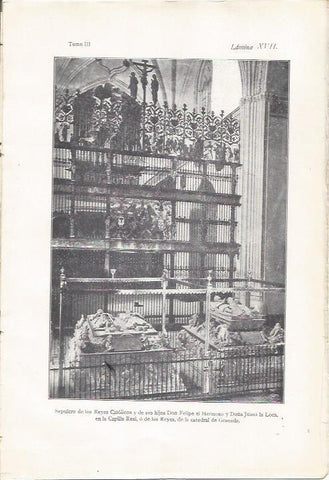 LAMINA 26863: Sepulcro de los Reyes Catolicos en la catedral de Granada