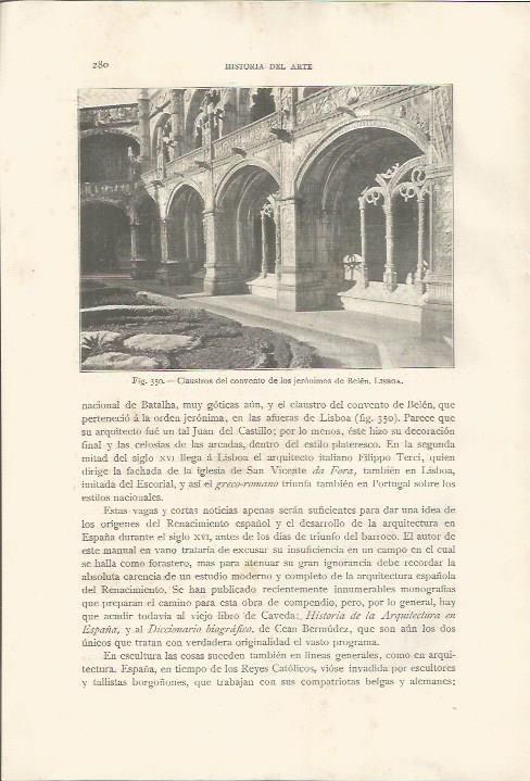 LAMINA 26861: Claustro del Convento de Belen en Lisboa