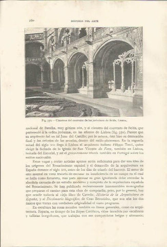 LAMINA 26861: Claustro del Convento de Belen en Lisboa