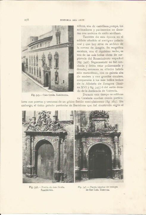 LAMINA 26860: Casa Gralla en Barcelona y Colegio de San Luis en Tortosa