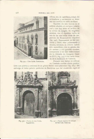 LAMINA 26860: Casa Gralla en Barcelona y Colegio de San Luis en Tortosa