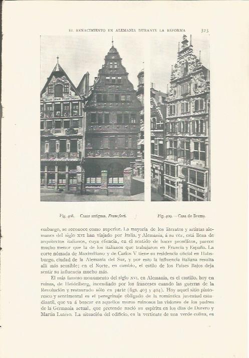 LAMINA 26888: Casas antiguas de Frankfurt, Alemania