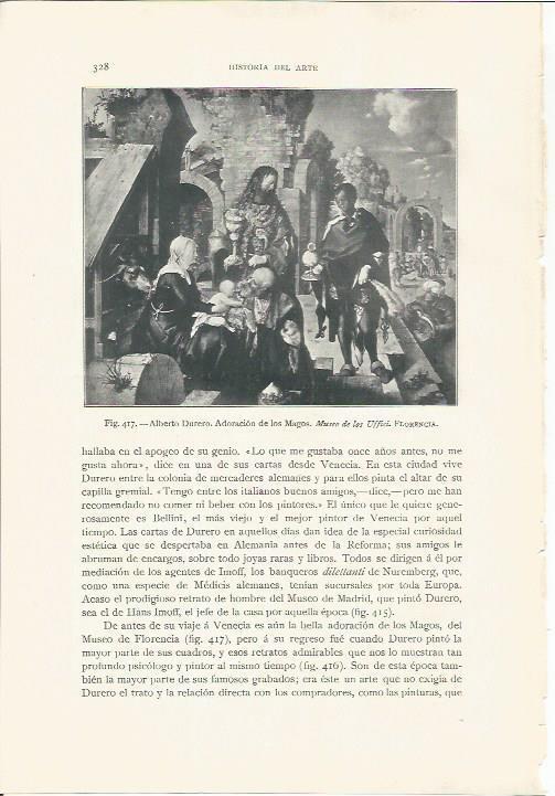 LAMINA 26890: Adoracion de los Magos, por Durero