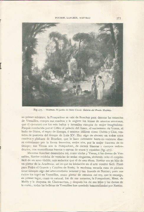 LAMINA 26913: El jardin de Saint Cloud, por Watteau
