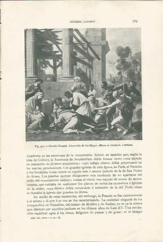 LAMINA 26911:  Adoracion de los Magos, por Poussin