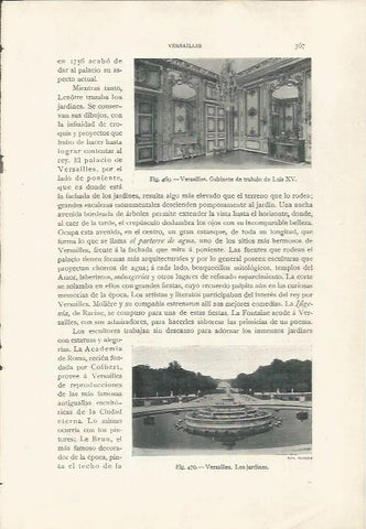 LAMINA 26910: Gabinete de Luis XV y jardines en Versalles, Francia
