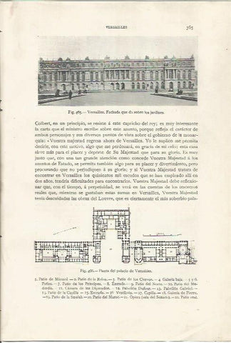 LAMINA 26909: Fachada de Versailles, Francia