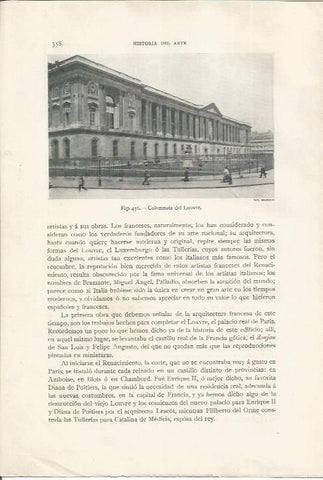 LAMINA 26905: Columnata del Louvre, Paris
