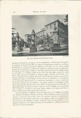 LAMINA 26896: Palacio Barberini en Roma