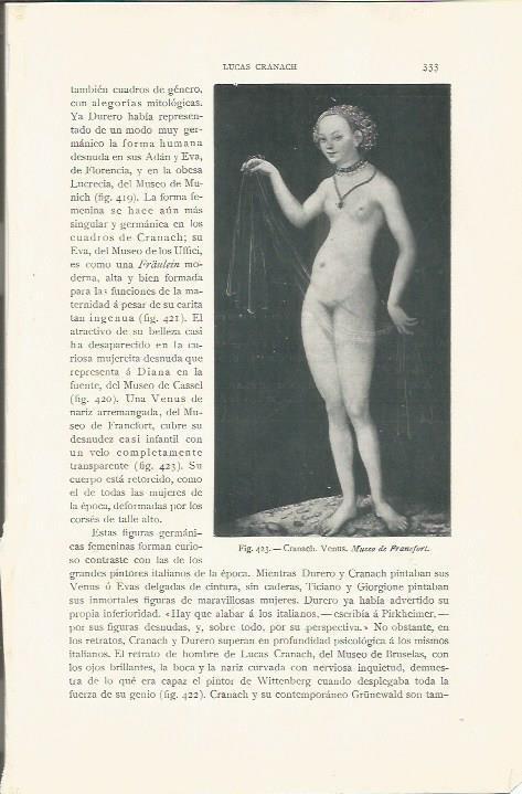LAMINA 26893: Venus, por L. Cranach