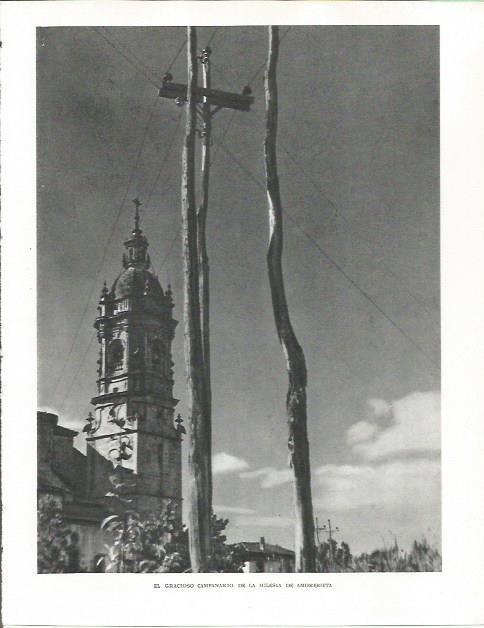 LAMINA 26560: Campanario de la iglesia de Amorebieta