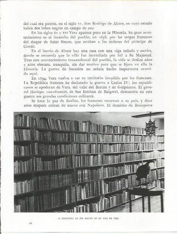 LAMINA 26604: Biblioteca de Pio Baroja en Vera