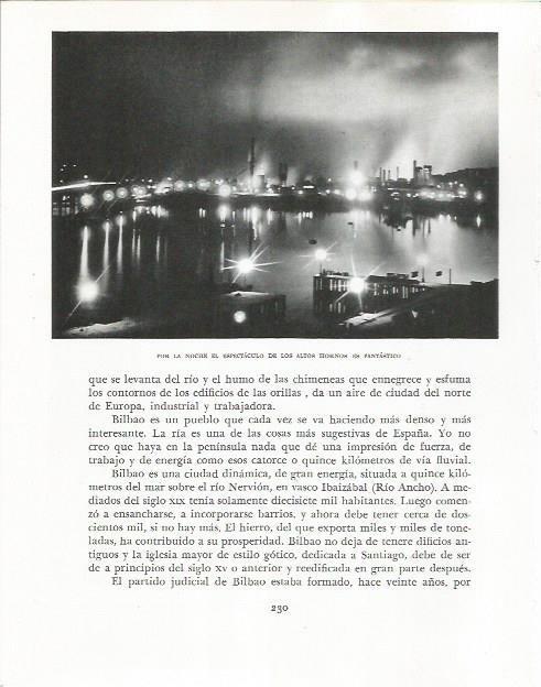 LAMINA 26590: Vista nocturna de los Altos Hornos de Bilbao