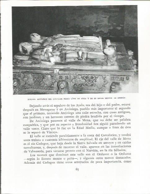 LAMINA 26509: Sepulcro del canciller Pedro Lopez de Ayala en Quejana