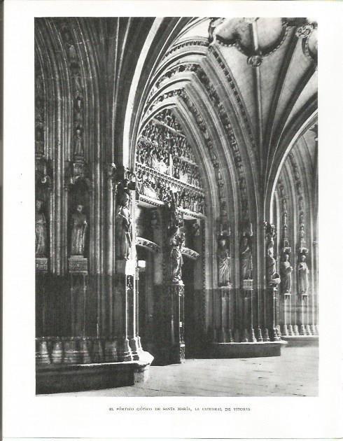 LAMINA 26503: Portico de Santa Maria en la catedral de Vitoria