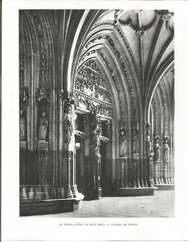 LAMINA 26503: Portico de Santa Maria en la catedral de Vitoria