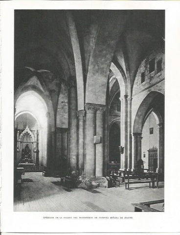LAMINA 26529: Interior de la iglesia de Nuestra Señora de Irache