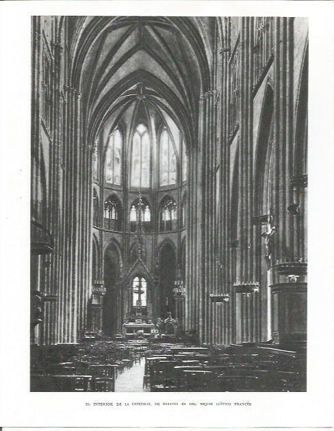 LAMINA 26668: Interior de la catedral de Bayona