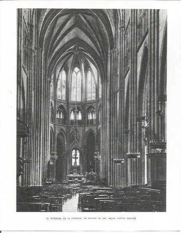 LAMINA 26668: Interior de la catedral de Bayona