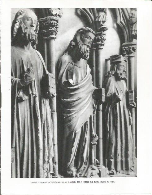 LAMINA 26635: Apostoles del portico de Santa Maria la Real en Olite