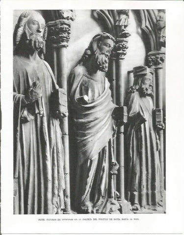 LAMINA 26635: Apostoles del portico de Santa Maria la Real en Olite