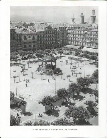 LAMINA 26611: Plaza del Castillo en Pamplona