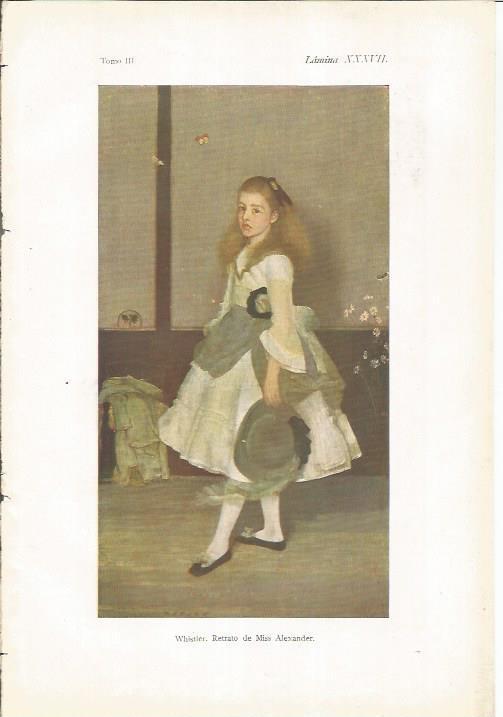 LAMINA 26983: Retrato de Miss Alexander, por Whistler