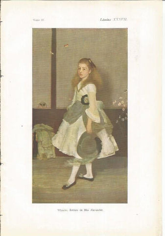LAMINA 26983: Retrato de Miss Alexander, por Whistler