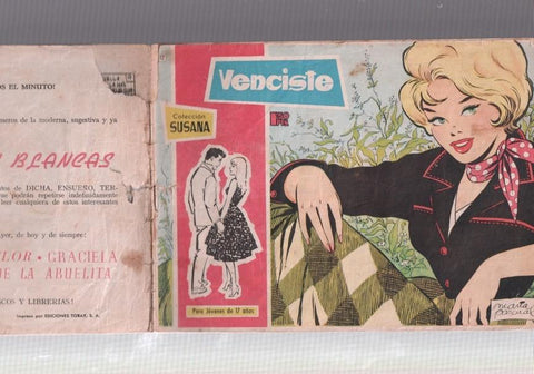 Susana numero 012: Venciste (numerada 1 en trasera) aviejada y con roto segun imagen