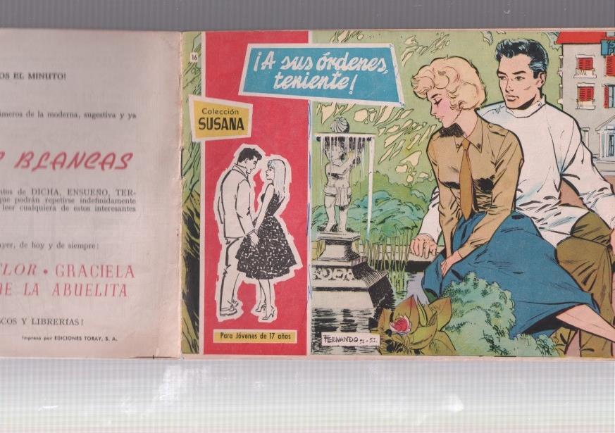 Susana numero 016: A sus ordenes teniente (numerada 2 en trasera) 