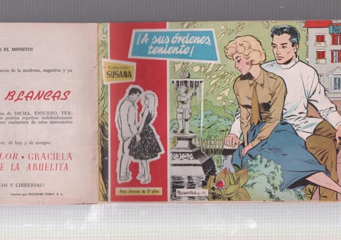Susana numero 016: A sus ordenes teniente (numerada 1 en trasera) 